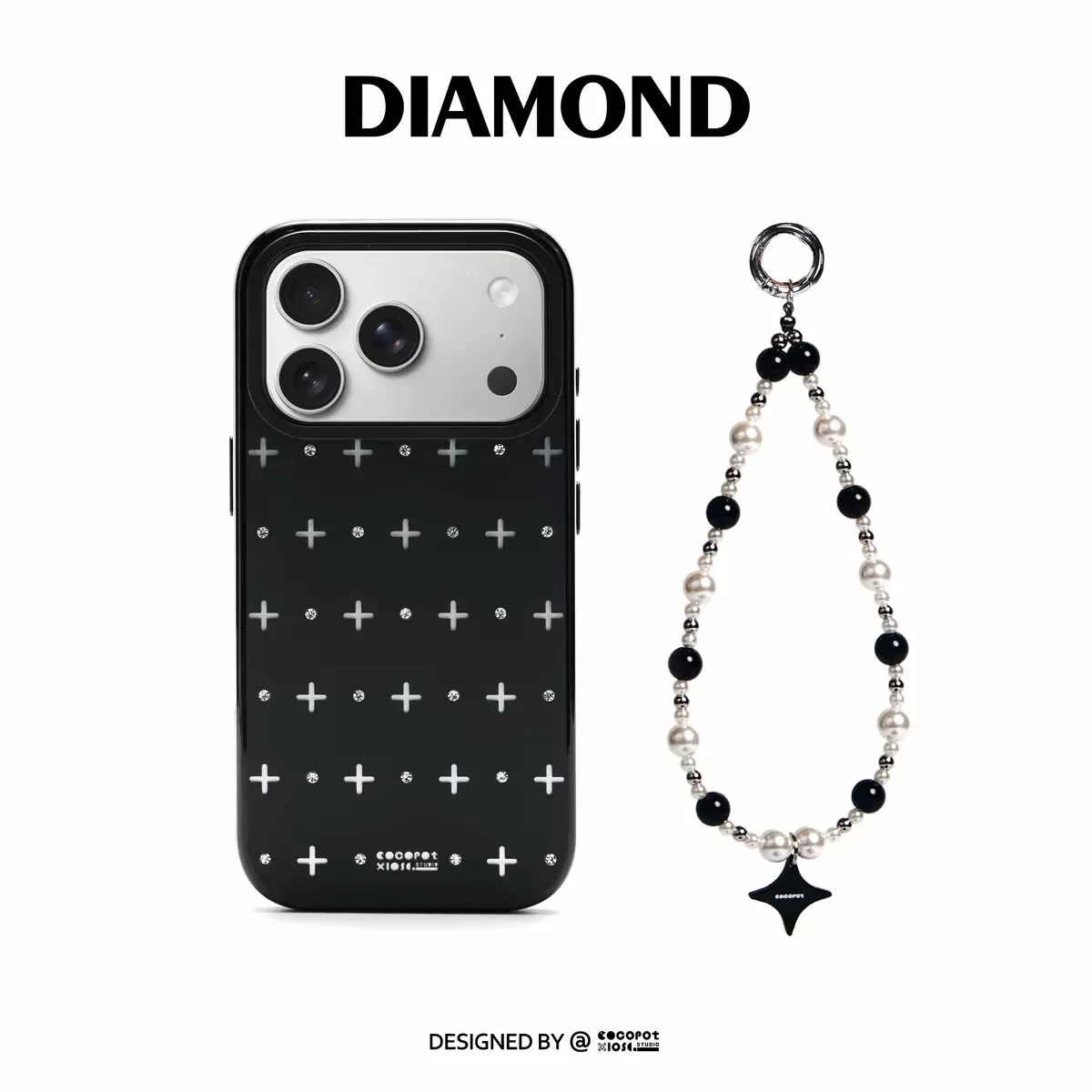 "Dark-themed glittering diamond" diamond-studded phone case, suitable for iPhone
"Dark-themed glittering diamond" diamond-studded phone case, suitable for iPhone