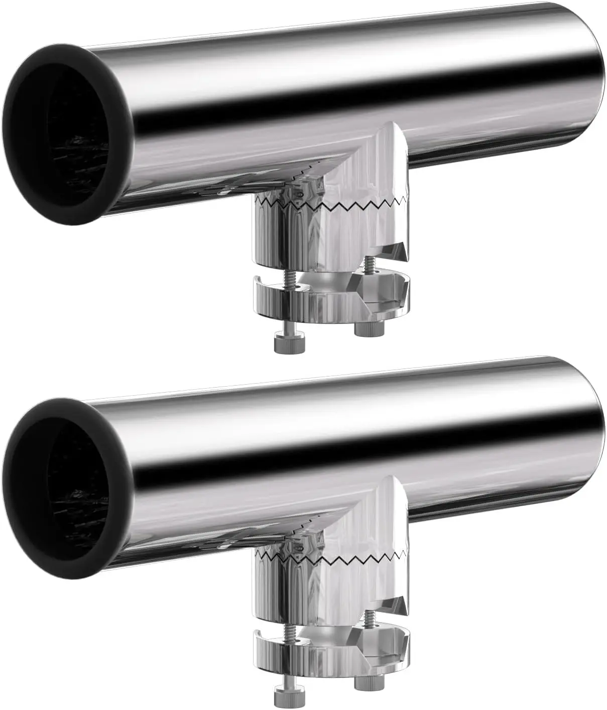 Fishing Rod Holder 2PCS, Rail Mount Fishing Pole Holder, Stainless Tournament Style Clamp on Rod Holder for Rails 1" to 1-1/4"
Fishing Rod Holder 2PCS, Rail Mount Fishing Pole Holder, Stainless Tournament Style Clamp on Rod Holder for Rails 1" to 1-1/4"