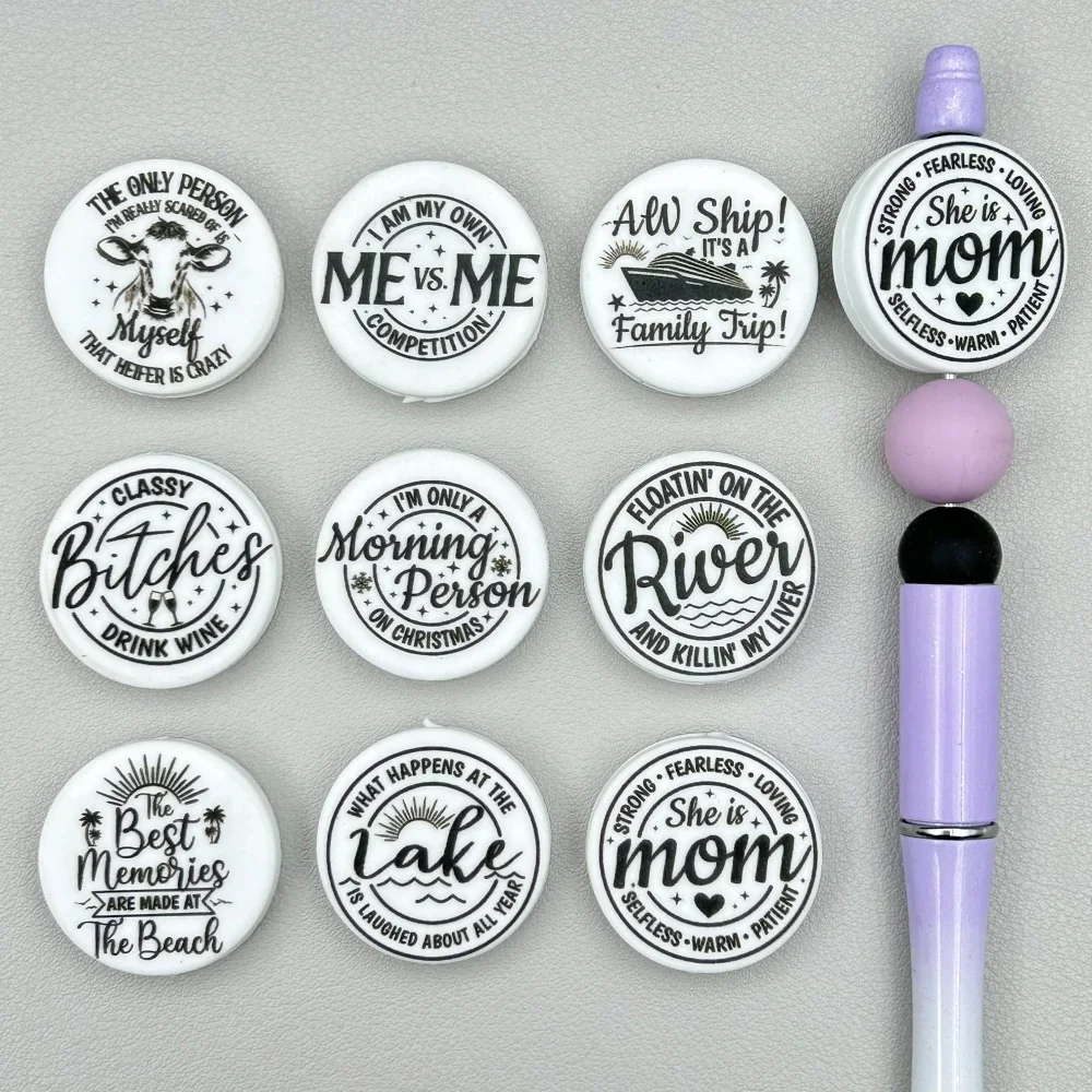 10PC Baby Circular signboard Beads Teethe Baby DIY String Pen Bead Nipple Chains Jewelry Accessories Teethe Silicone Focal Beads
10PC Baby Circular signboard Beads Teethe Baby DIY String Pen Bead Nipple Chains Jewelry Accessories Teethe Silicone Focal Beads