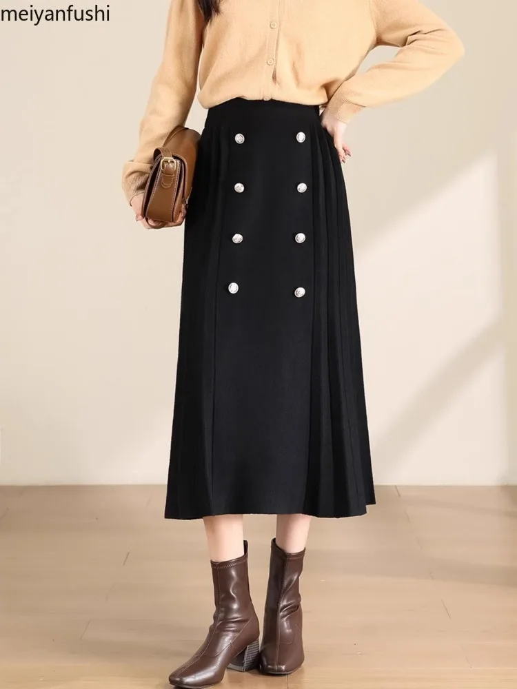 Vintage High Waist A-line Skirts Women Spring Autumn Temperament Commuting Straight Slimming Mid-calf Pleated Fashion All-match
Vintage High Waist A-line Skirts Women Spring Autumn Temperament Commuting Straight Slimming Mid-calf Pleated Fashion All-match