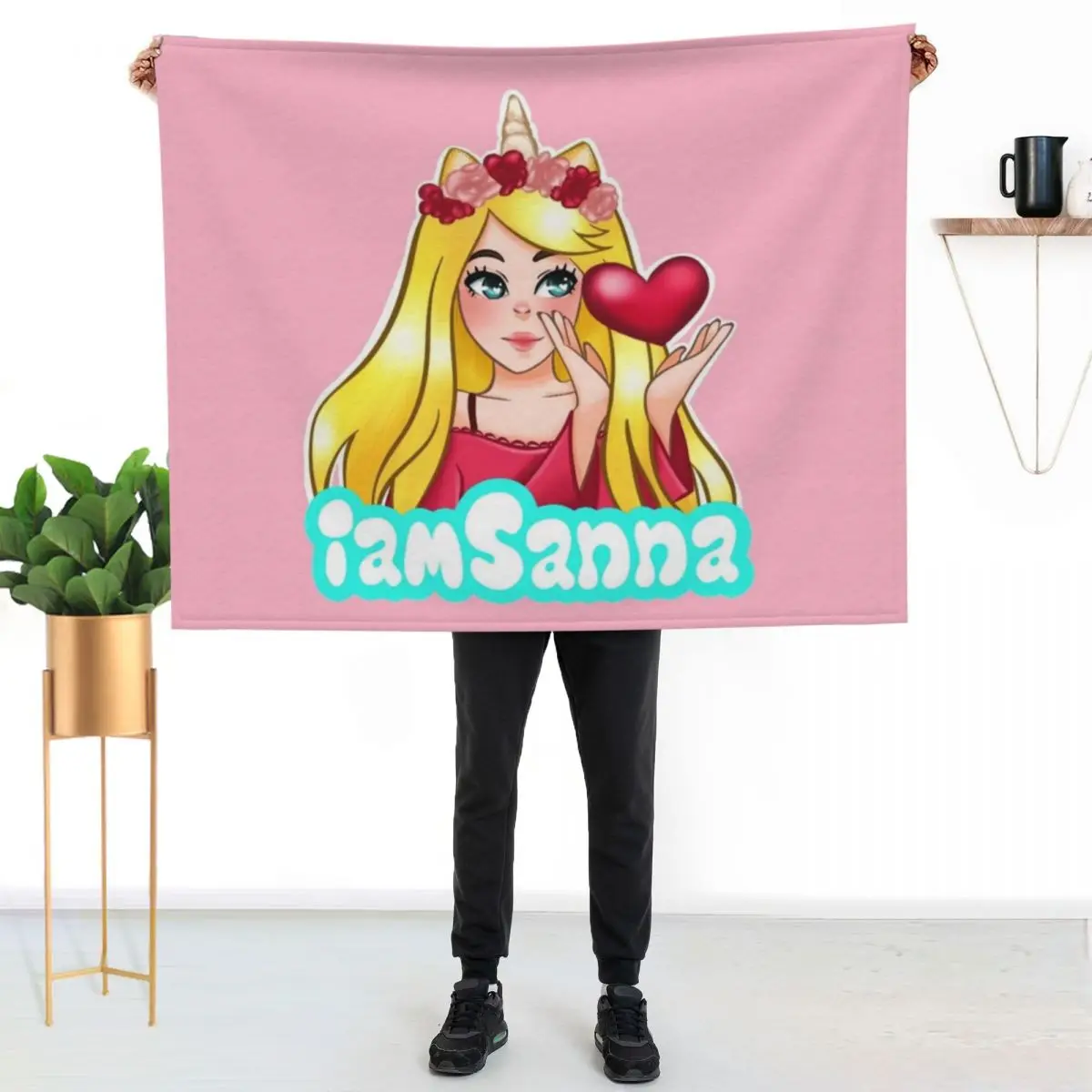 iamSanna Loves Unicorns Pink Throw Blanket No Pilling Soft Warm Blanket for Bed
iamSanna Loves Unicorns Pink Throw Blanket No Pilling Soft Warm Blanket for Bed