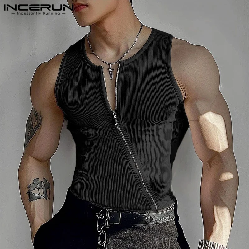 INCERUN Men Tank Tops Solid Color Knitted Zipper Sleeveless Male Vests Summer Streetwear Skinny 2025 Fashion Men Clothing S-3XL
INCERUN Men Tank Tops Solid Color Knitted Zipper Sleeveless Male Vests Summer Streetwear Skinny 2025 Fashion Men Clothing S-3XL