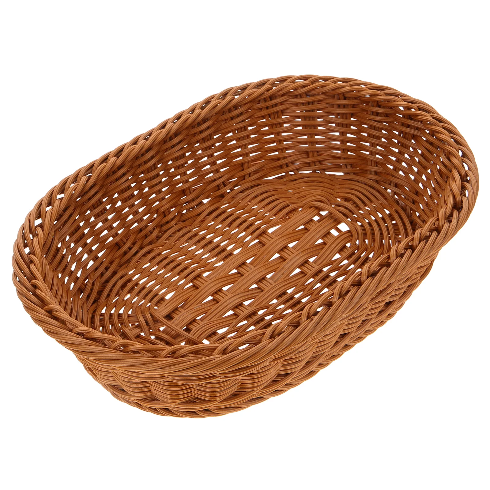 Imitation Rattan Fruit Basket Bread Woven PP Material Home Storage Food Snacks Baskets Picnic Suitable Toys Cosmetics
Imitation Rattan Fruit Basket Bread Woven PP Material Home Storage Food Snacks Baskets Picnic Suitable Toys Cosmetics