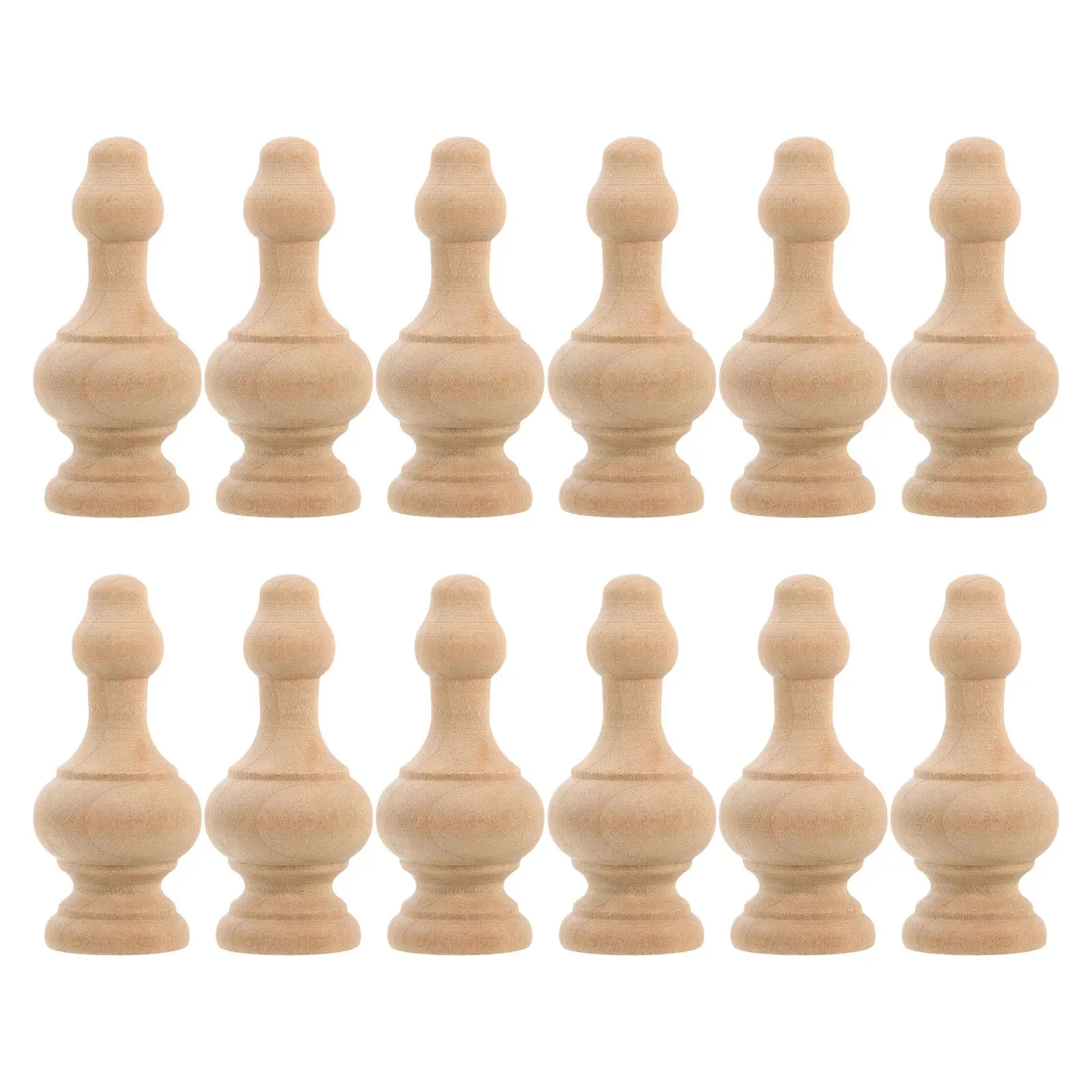 12Pcs Unfinished Solid Wood Roman Column Finials Hand Carved Decorative Stair Fence Bed Post Caps for DIY Home Interior Garden
12Pcs Unfinished Solid Wood Roman Column Finials Hand Carved Decorative Stair Fence Bed Post Caps for DIY Home Interior Garden