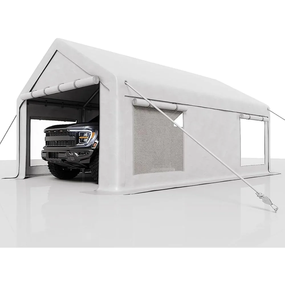 12 x 20FT Heavy Duty Carport with Roll-Up Windows, Portable Garage with Removable Sidewalls & Doors, Portable Car Tent Garage wi
12 x 20FT Heavy Duty Carport with Roll-Up Windows, Portable Garage with Removable Sidewalls & Doors, Portable Car Tent Garage wi