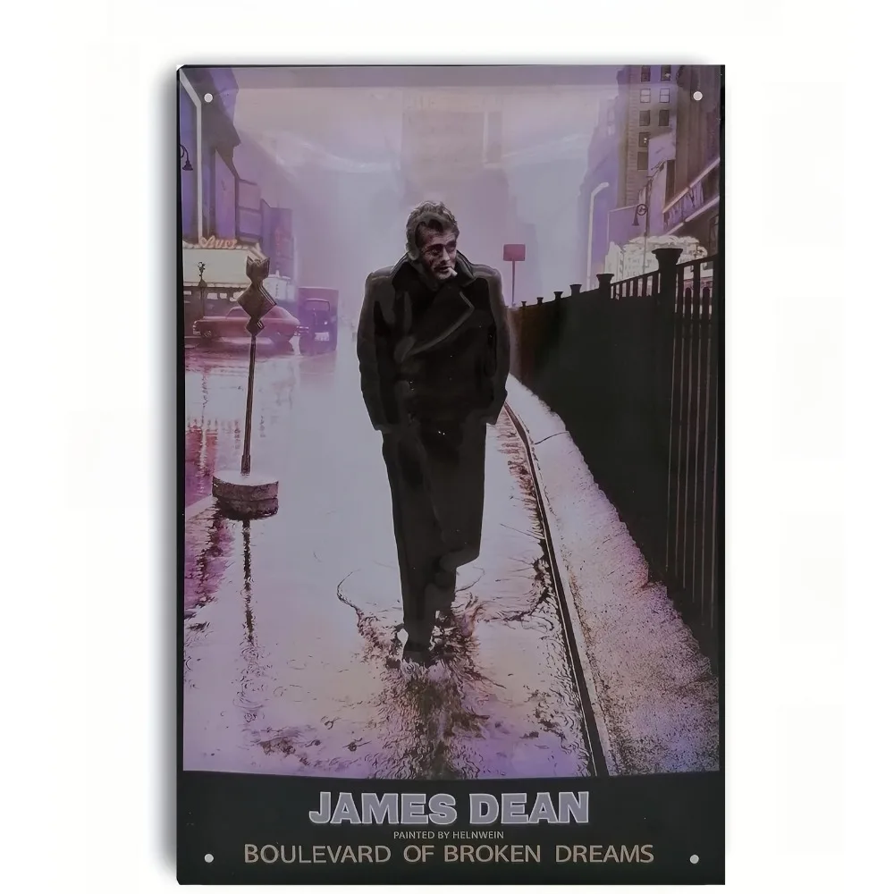 James Dean "Boulevard of Broken Dreams" Tin Sign, Art Deco Style, Oblong Vertical Tin Poster, Vintage Wall Decor for Film Fans
James Dean "Boulevard of Broken Dreams" Tin Sign, Art Deco Style, Oblong Vertical Tin Poster, Vintage Wall Decor for Film Fans