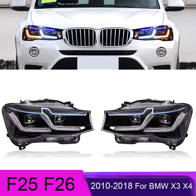 Car Accessories For BMW X3 F25 LED Headlight Assembly 2010-2018 X4 F26 LED Headlamps Front DRL Lights Plug And Play
Car Accessories For BMW X3 F25 LED Headlight Assembly 2010-2018 X4 F26 LED Headlamps Front DRL Lights Plug And Play