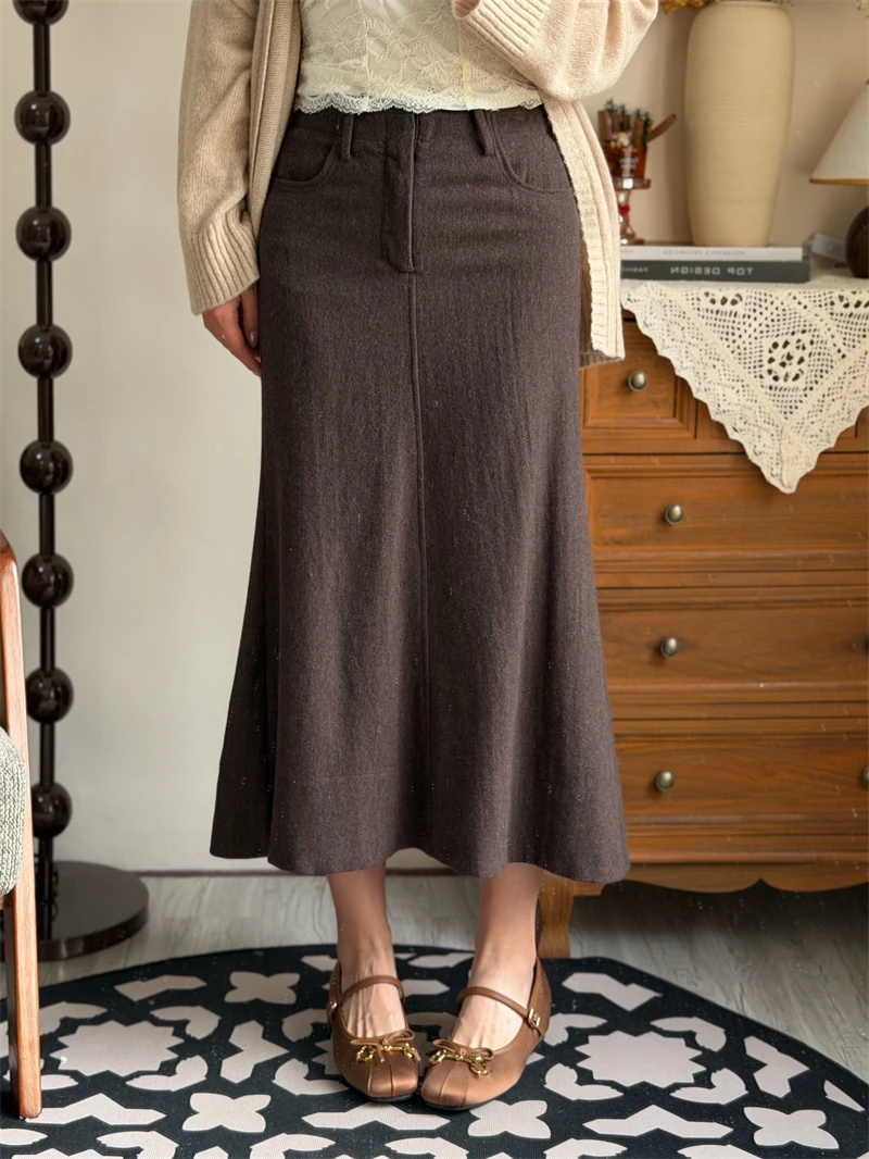 High Waist Slimming Fi Tail f Skirt Women's Commute Woolen Knitted Static Free Simple Sle Ci Walk Winter Season
High Waist Slimming Fi Tail f Skirt Women's Commute Woolen Knitted Static Free Simple Sle Ci Walk Winter Season