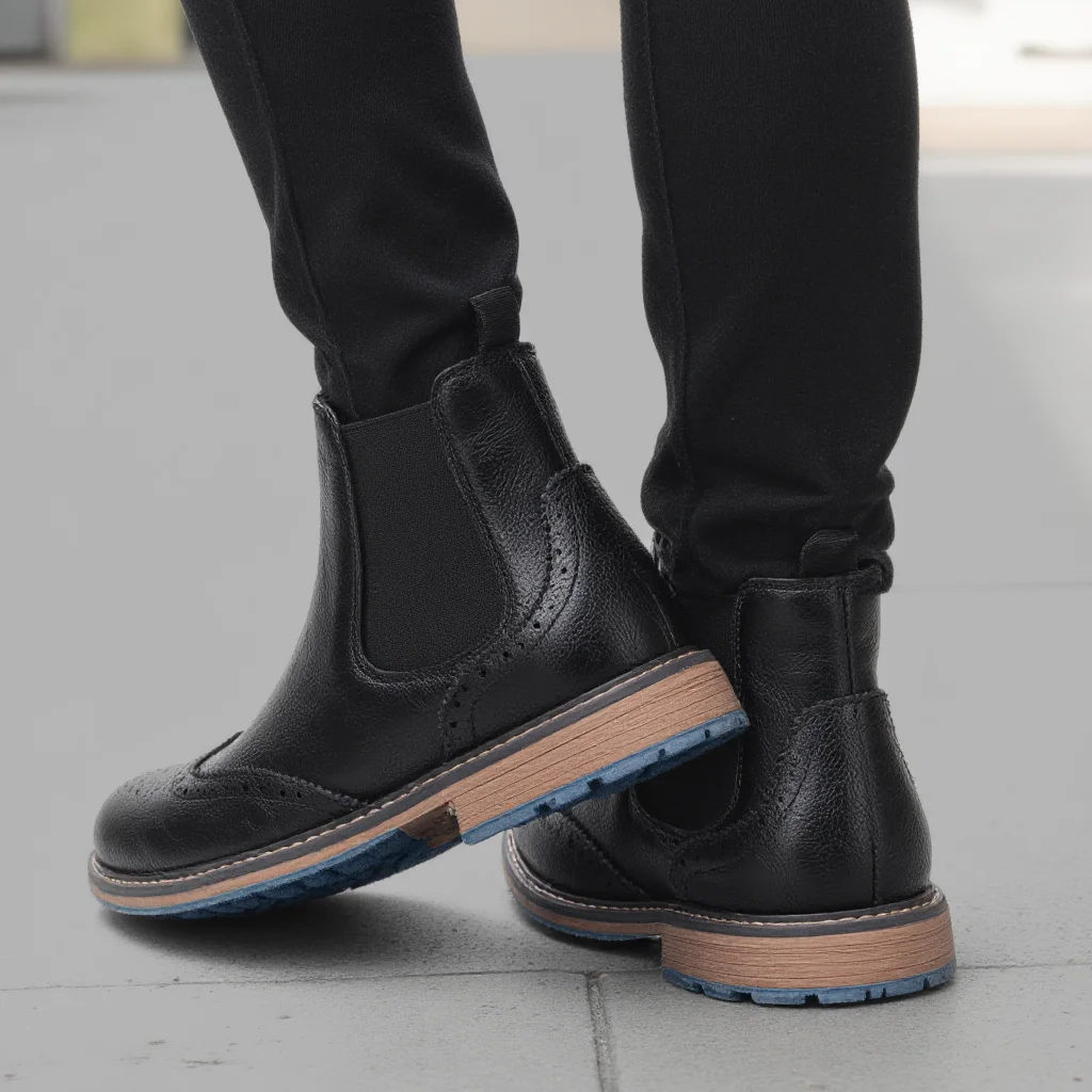 Brogue Men Chelsea Boots 2025 American style Comfortable Fashion Leather ankle Boots
Brogue Men Chelsea Boots 2025 American style Comfortable Fashion Leather ankle Boots