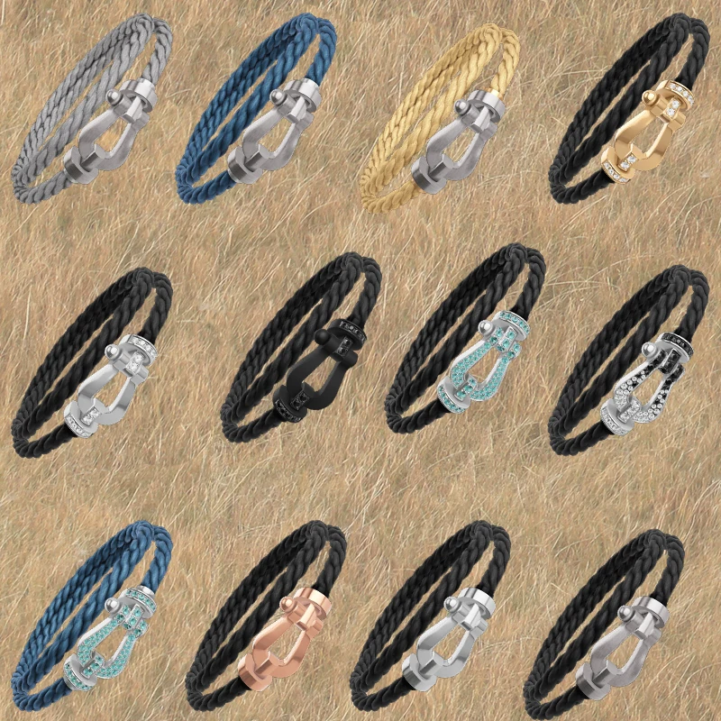 2025 New 925 silver double loop leather rope U-shaped bracelet for women U-shaped bracelet for couples to wear daily as a gift
2025 New 925 silver double loop leather rope U-shaped bracelet for women U-shaped bracelet for couples to wear daily as a gift