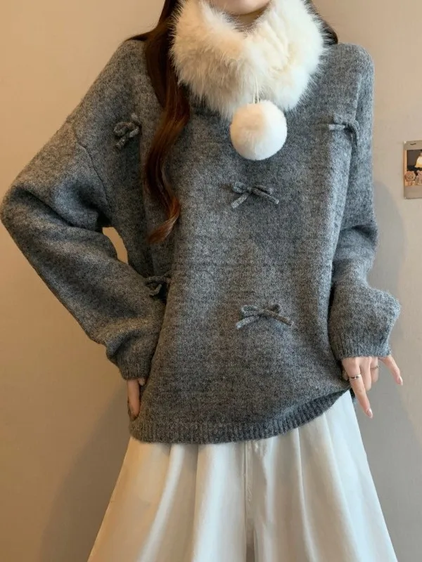 ey Long Sve Knitted Sweater Women's Winter Large Size Soft Fluffy Ball Ne Warmer Ele Sle Polyester Fiber Top
ey Long Sve Knitted Sweater Women's Winter Large Size Soft Fluffy Ball Ne Warmer Ele Sle Polyester Fiber Top