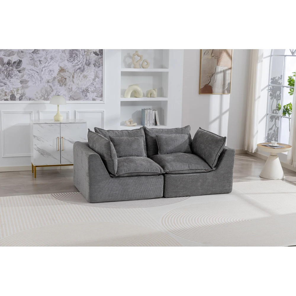 Модульный секционный диван Cloud Couch 74.8 дюймов, двухместный, с глубоким сиденьем, для гостиной, комплект мебели
Модульный секционный диван Cloud Couch 74.8 дюймов, двухместный, с глубоким сиденьем, для гостиной, комплект мебели