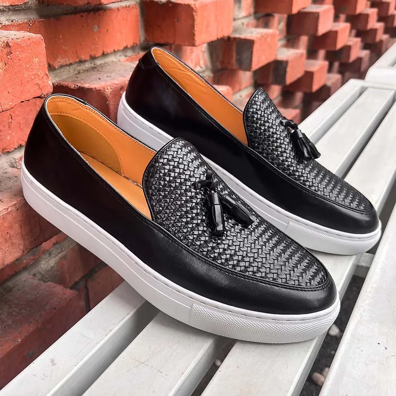 Classic Men's Flat Sole Tassel Penny Loafers Black Brown PU Leather Moccasins Slip-On Casual Sneakers Driving Shoes for Men
Classic Men's Flat Sole Tassel Penny Loafers Black Brown PU Leather Moccasins Slip-On Casual Sneakers Driving Shoes for Men