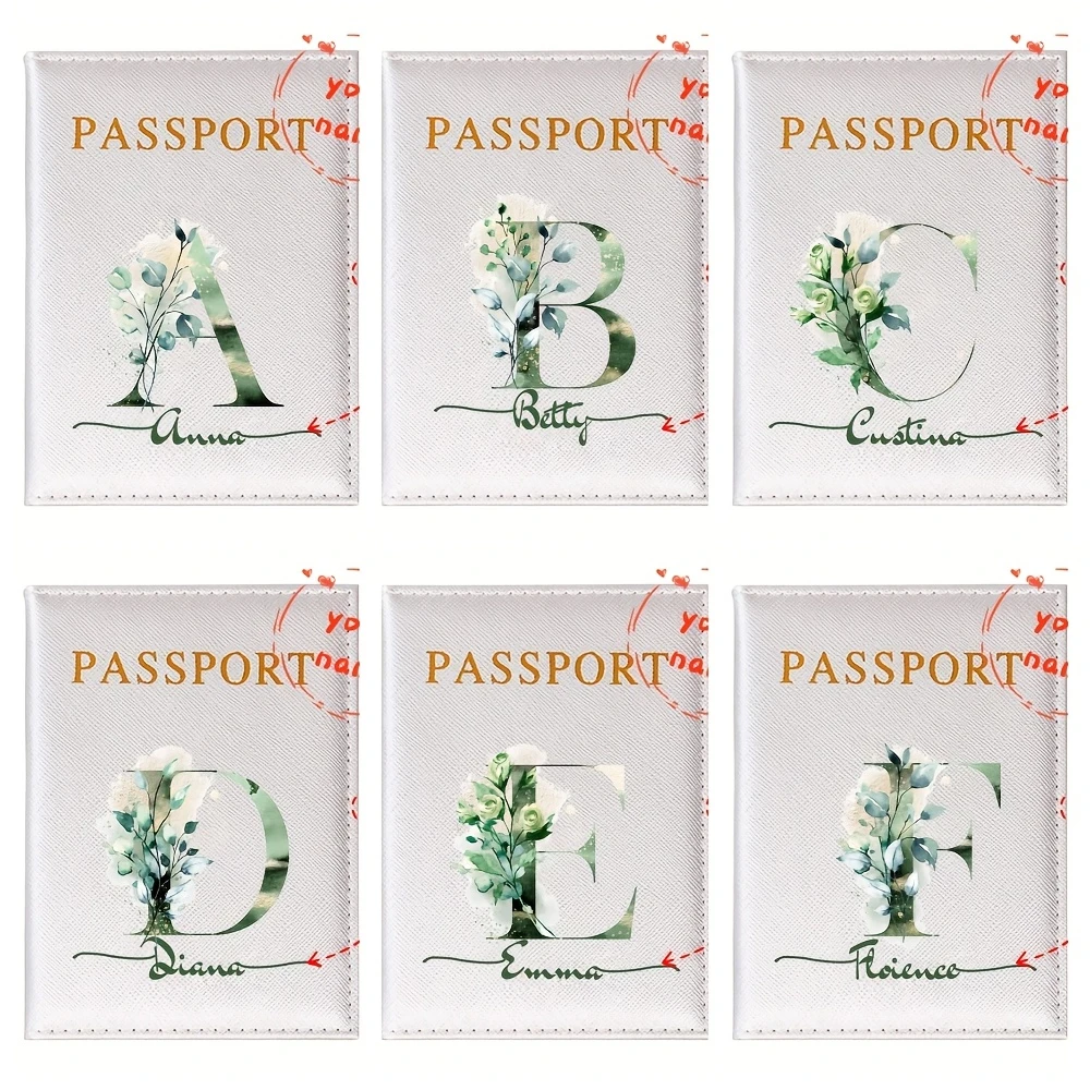 Personalized floral PU passport holder set with 26 initial options, slim travel wallet storing ID & business cards as practical
Personalized floral PU passport holder set with 26 initial options, slim travel wallet storing ID & business cards as practical