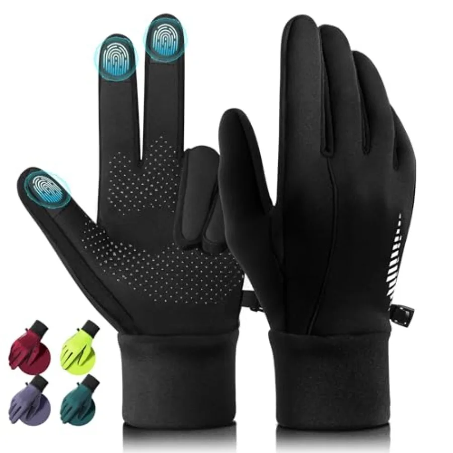 Winter Gloves Women Men, Cold Weather Touch Screen Liner Glove, Windproof 3-Layers, for Running, Cycling, Biking, Hiking, Drivi
Winter Gloves Women Men, Cold Weather Touch Screen Liner Glove, Windproof 3-Layers, for Running, Cycling, Biking, Hiking, Drivi