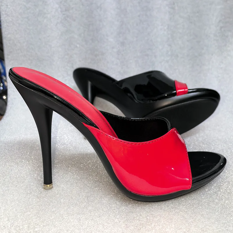 Patchwork Women's Slippers Fish Mouth Outdoor Daily Casual High-Heeled Slippers Stiletto 11cm Slip On Red Black Size 43
Patchwork Women's Slippers Fish Mouth Outdoor Daily Casual High-Heeled Slippers Stiletto 11cm Slip On Red Black Size 43