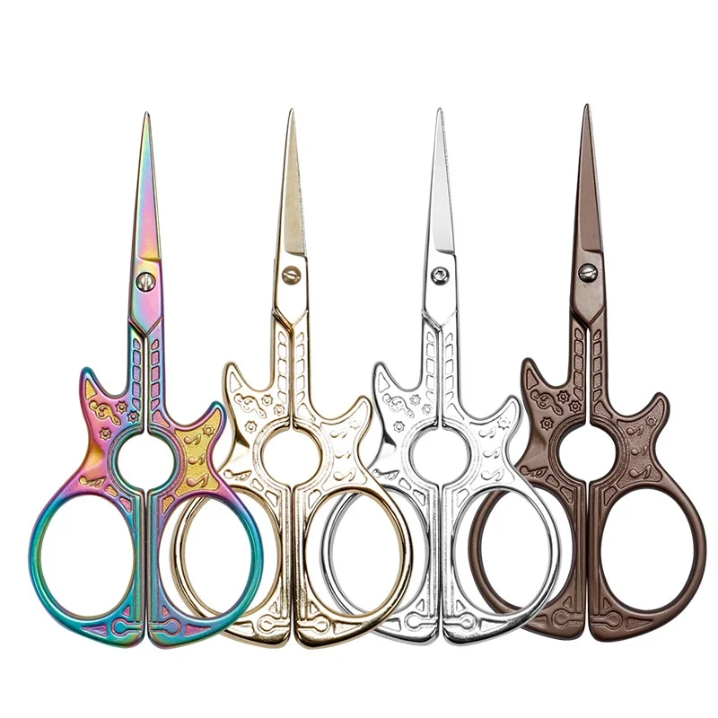 Vintage Guitar Shape Stainless Steel Blade Handmade DIY Small Embroidery Scissors
Vintage Guitar Shape Stainless Steel Blade Handmade DIY Small Embroidery Scissors