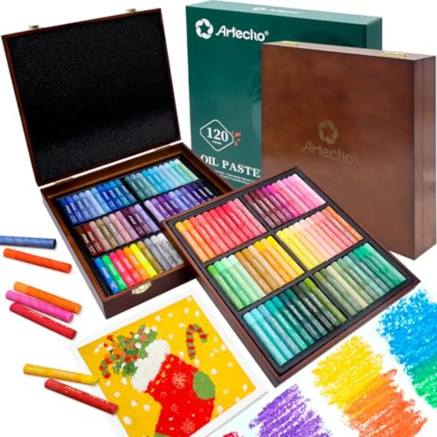 Oil Pastels Set of Wooden Box, Soft Oil Pastels for Art Painting, Drawing, Blending, Ideal Gift Choice for Everyone 10 x 70 mm
Oil Pastels Set of Wooden Box, Soft Oil Pastels for Art Painting, Drawing, Blending, Ideal Gift Choice for Everyone 10 x 70 mm
