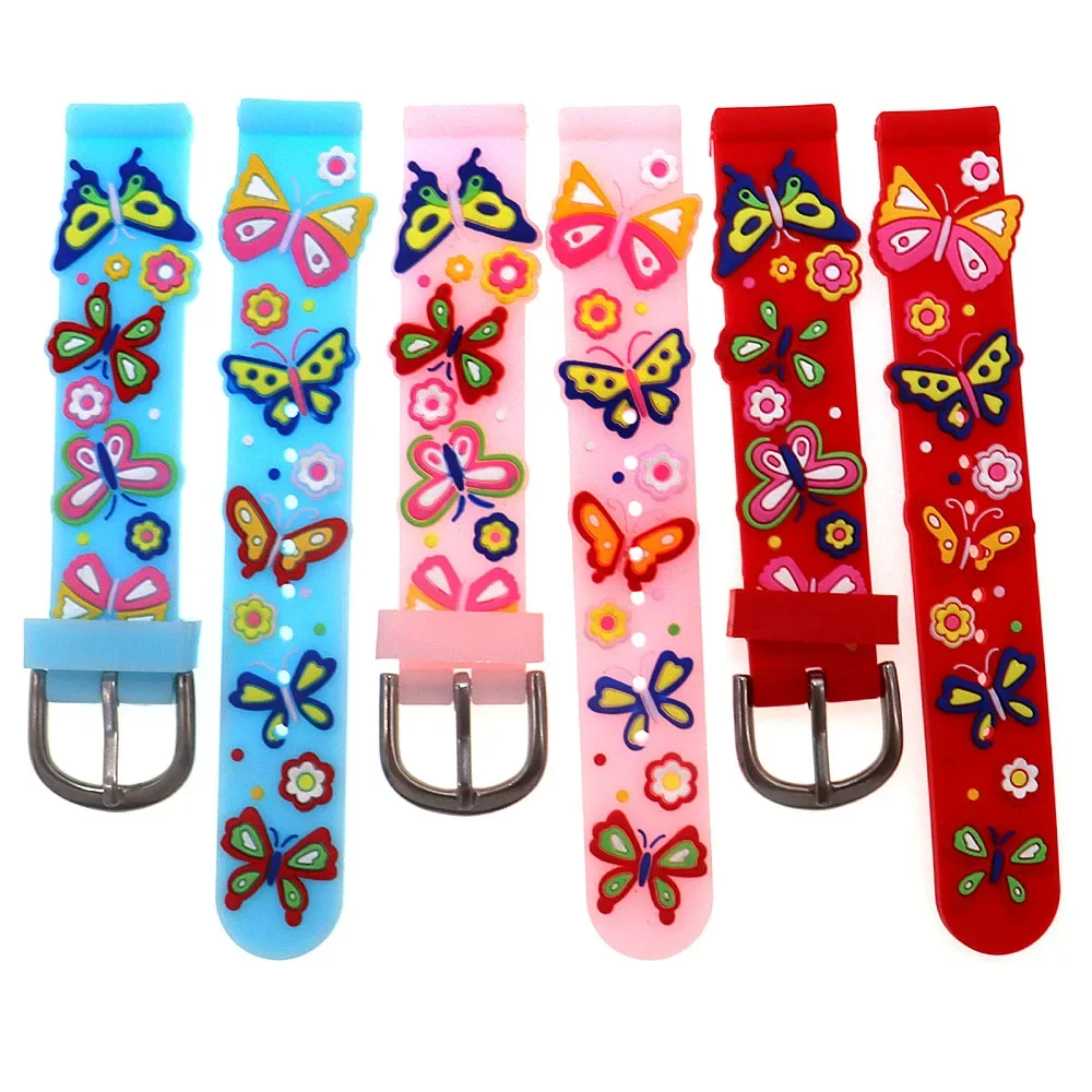 Cartoon Butterfly Design Silicone Watch Strap 14mm Width for Children's Wristbands
Cartoon Butterfly Design Silicone Watch Strap 14mm Width for Children's Wristbands