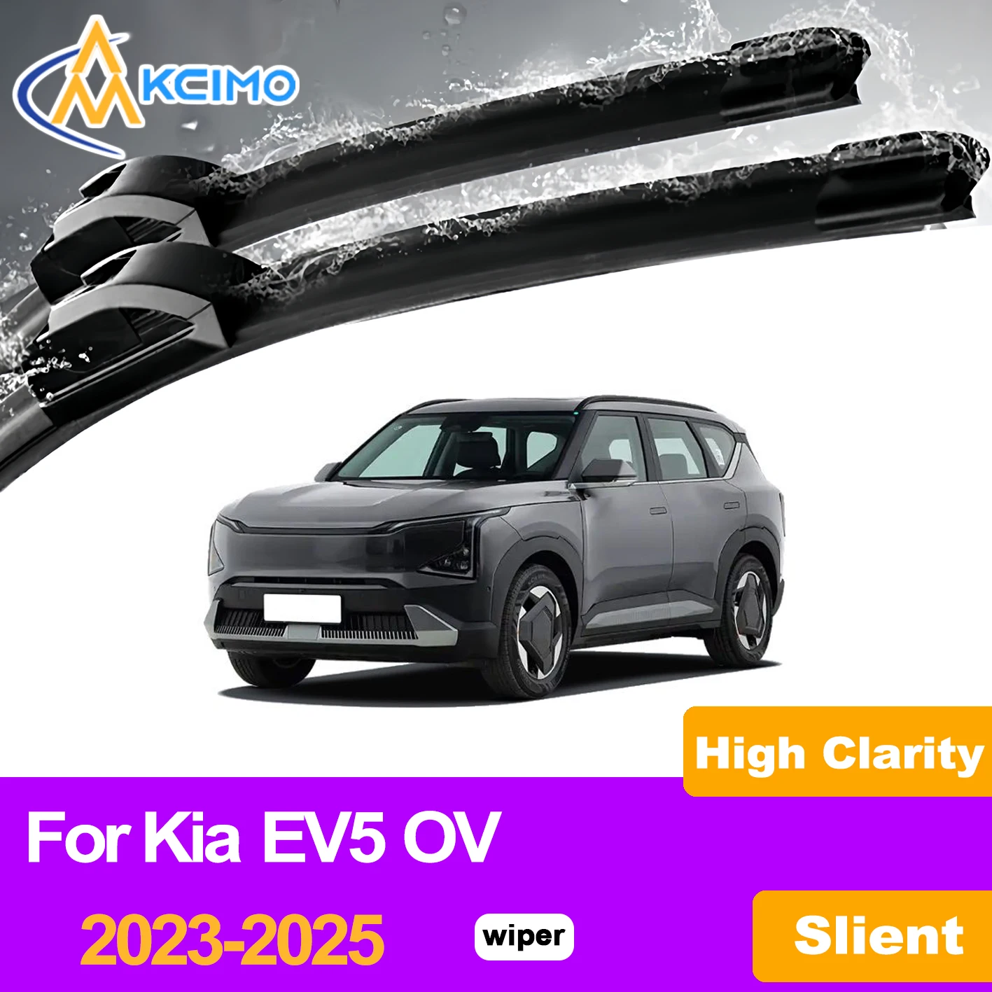 KCIMO 2PCS Front Windshield Wiper Blades For Kia EV5 OV 2023-2025, Improved Road Visibility High Performance Driving Wipers
KCIMO 2PCS Front Windshield Wiper Blades For Kia EV5 OV 2023-2025, Improved Road Visibility High Performance Driving Wipers