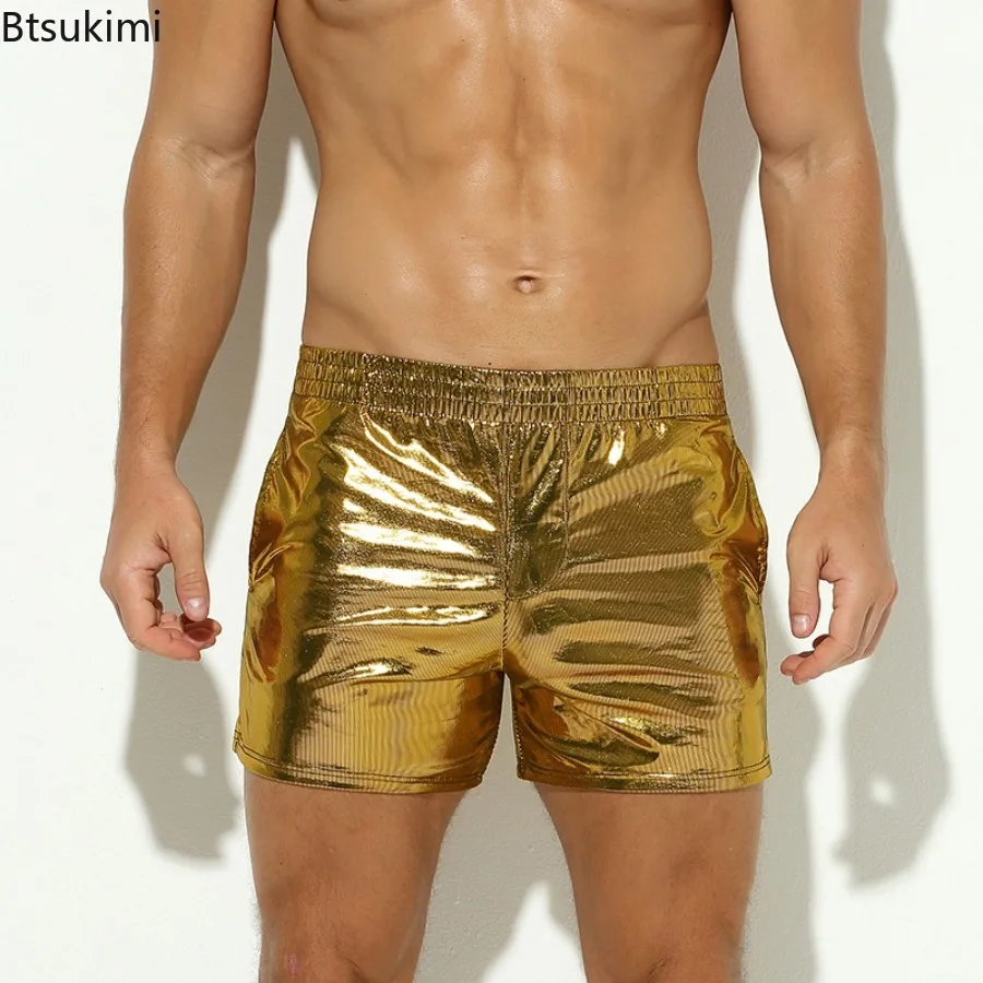 2025 Men's Fashion Sexy Shorts Imitation Leather with Shiny Stripes and Elasticity Shorts for Men Dance Stage Streetwear Shorts
2025 Men's Fashion Sexy Shorts Imitation Leather with Shiny Stripes and Elasticity Shorts for Men Dance Stage Streetwear Shorts