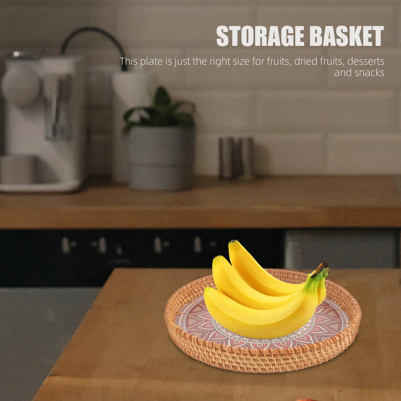 Rattan Fruit Tray Woven Basket Decorative Storage Bright Colorful Patterns Versatile Home Kitchen Snack Accessories Wear
Rattan Fruit Tray Woven Basket Decorative Storage Bright Colorful Patterns Versatile Home Kitchen Snack Accessories Wear