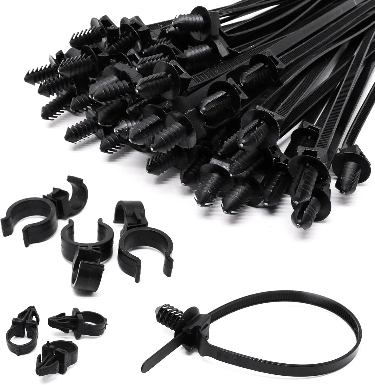 50Pcs Push Mount Zip Ties, Heavy Duty Nylon Cable Ties for Wire Harness, Indoor & Outdoor Use (8.3x0.2 inch)
50Pcs Push Mount Zip Ties, Heavy Duty Nylon Cable Ties for Wire Harness, Indoor & Outdoor Use (8.3x0.2 inch)