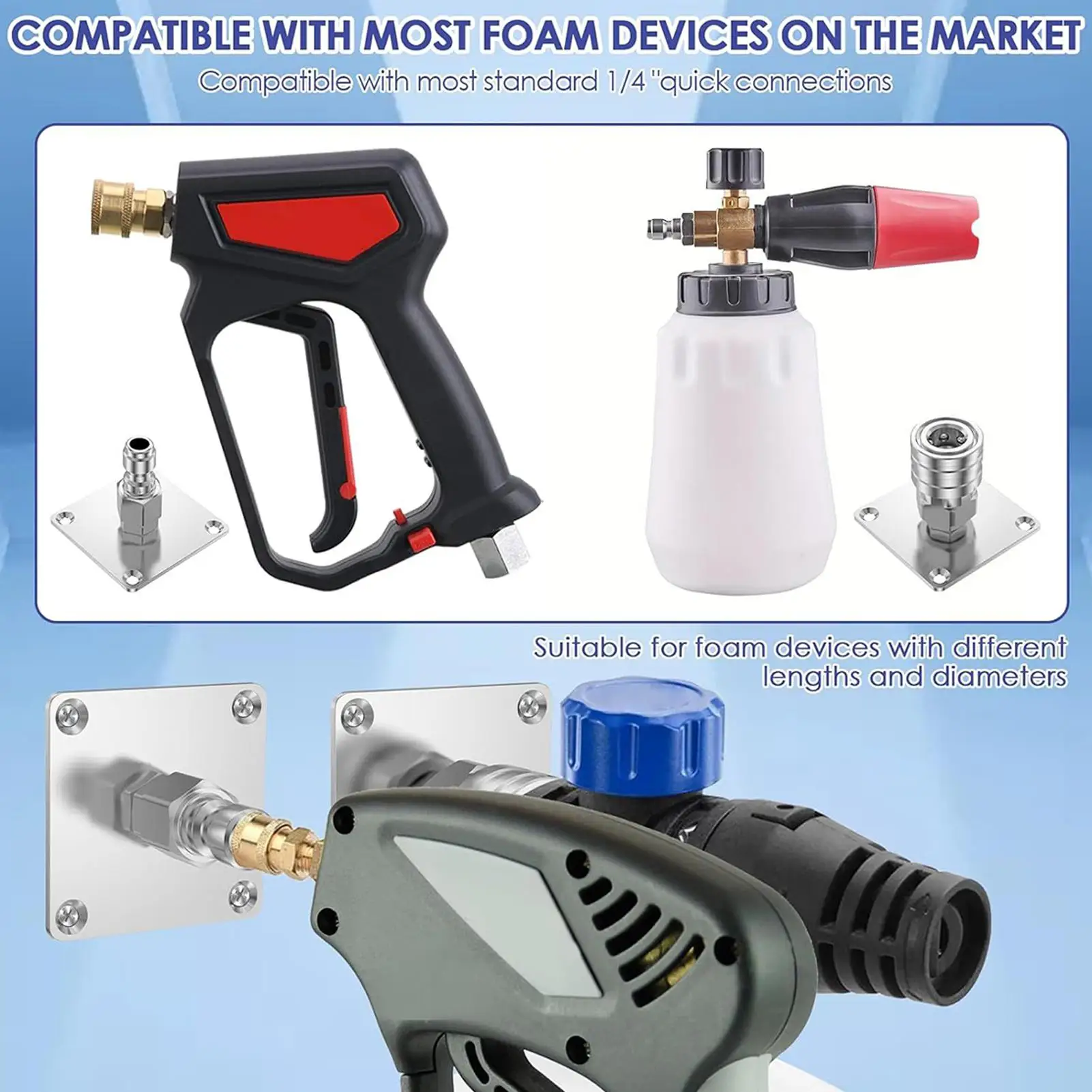 Pressure Washer Wand Holder Stainless Steel Foam Cannon Rack Wall Mounted Pressure Washer Bracket For Home Garage Car Wash
Pressure Washer Wand Holder Stainless Steel Foam Cannon Rack Wall Mounted Pressure Washer Bracket For Home Garage Car Wash