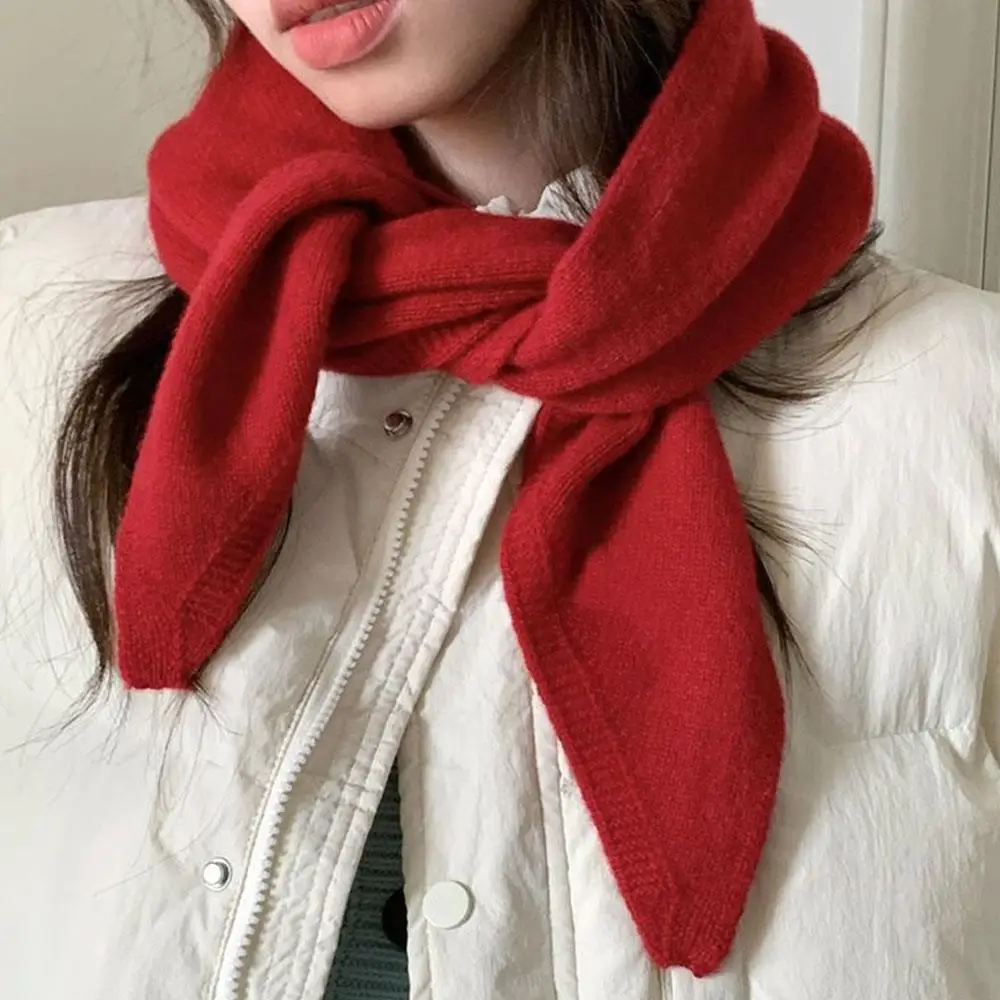 Fashion Solid Color Wool Knitted Scarf For Women Winter Warm Scarves Soft Warm Triangular Headscarf Thickened Shawl Neckerchief
Fashion Solid Color Wool Knitted Scarf For Women Winter Warm Scarves Soft Warm Triangular Headscarf Thickened Shawl Neckerchief