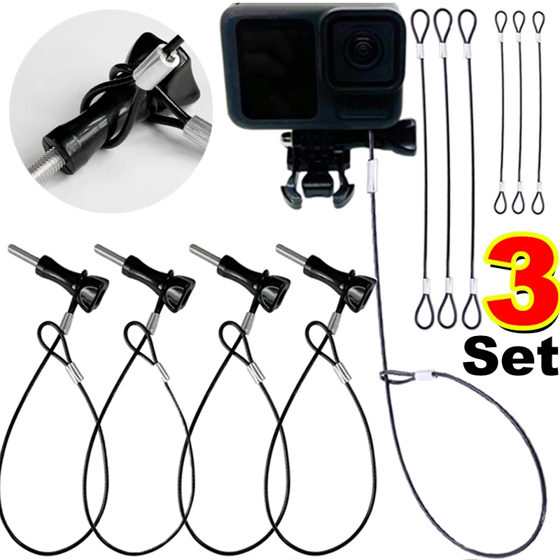 Universal 30CM/60CM Camera Safety Lanyard Ropes for GoPro Hero/Insta360/DJI/SJCAM Anti-Drop Stainless Steel Tether Wire Rope
Universal 30CM/60CM Camera Safety Lanyard Ropes for GoPro Hero/Insta360/DJI/SJCAM Anti-Drop Stainless Steel Tether Wire Rope