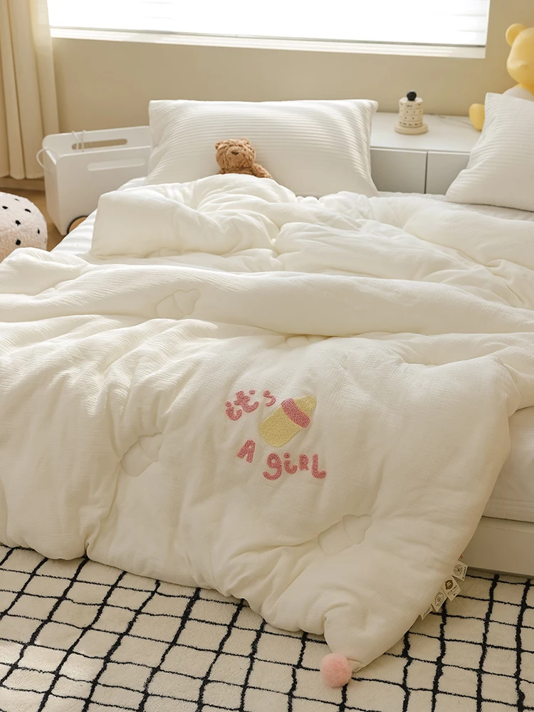 Ultra Soft Pure Cotton Baby Blanket Double Layer Warmth Retention Spring Autumn Winter Use Breathable Comforter for Infants
Ultra Soft Pure Cotton Baby Blanket Double Layer Warmth Retention Spring Autumn Winter Use Breathable Comforter for Infants
