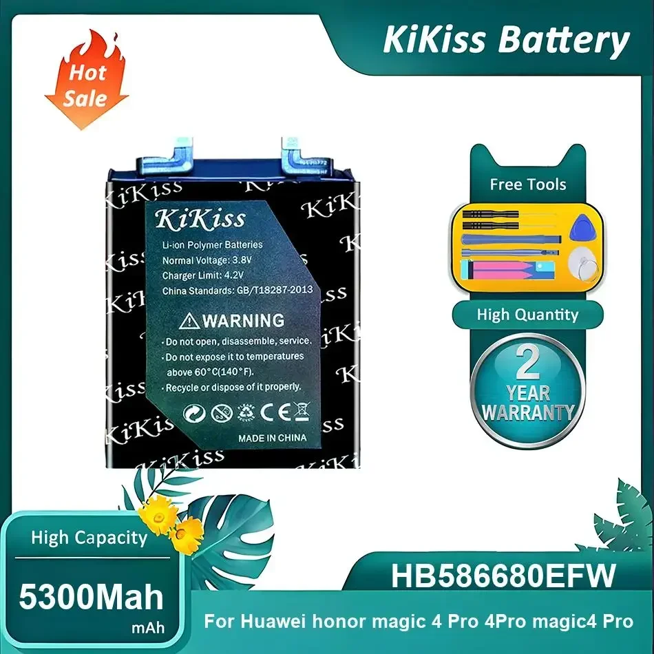 Rechargeble Mobile Phone Battery For Huawei honor magic 4 Pro 4Pro magic4 Pro,HB586680EFW,5300Mah
Rechargeble Mobile Phone Battery For Huawei honor magic 4 Pro 4Pro magic4 Pro,HB586680EFW,5300Mah