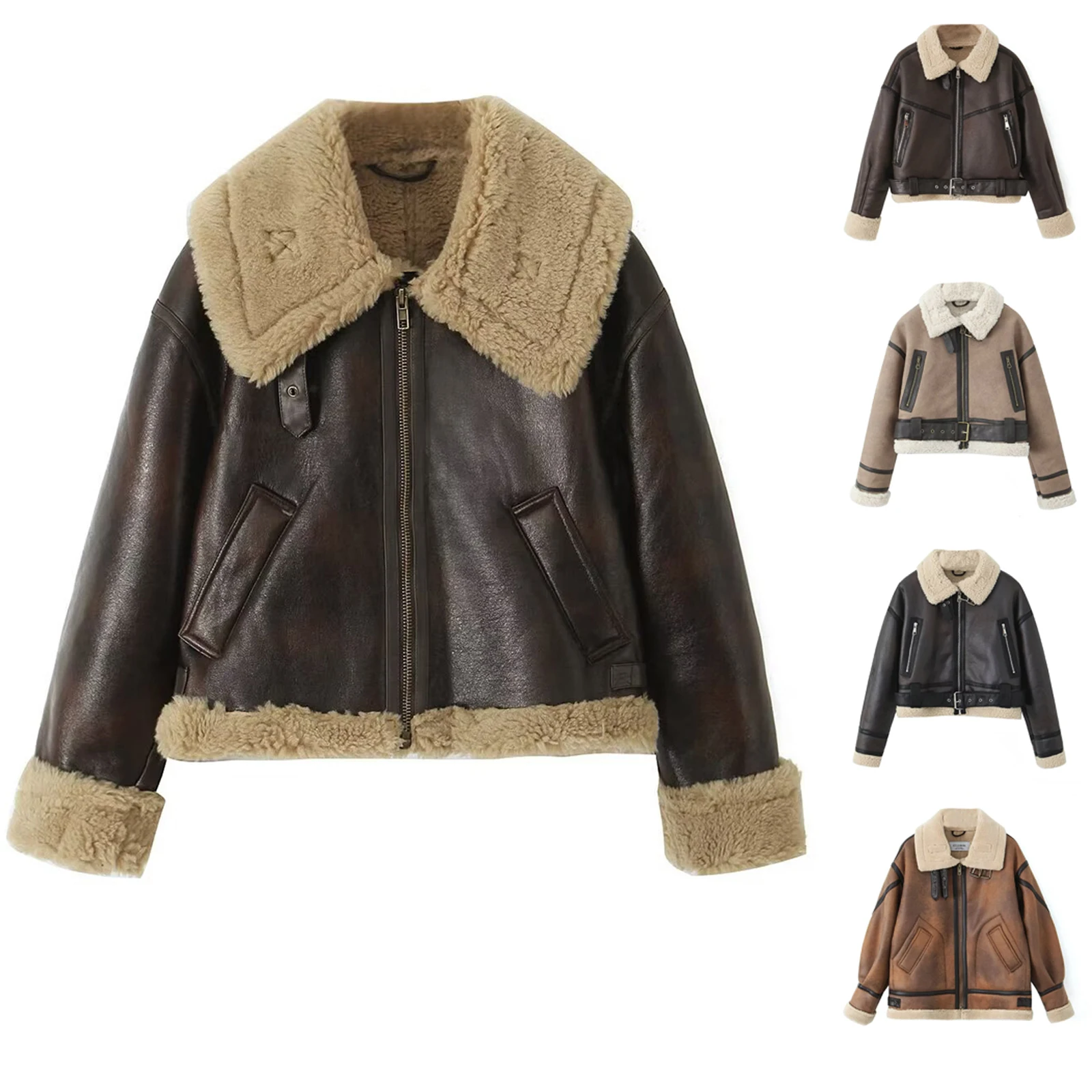 Women's Thickened Fur Collar PU Leather Jacket Autumn New Style Coat Integrated Leather And Fur Full Length Regular Type
Women's Thickened Fur Collar PU Leather Jacket Autumn New Style Coat Integrated Leather And Fur Full Length Regular Type