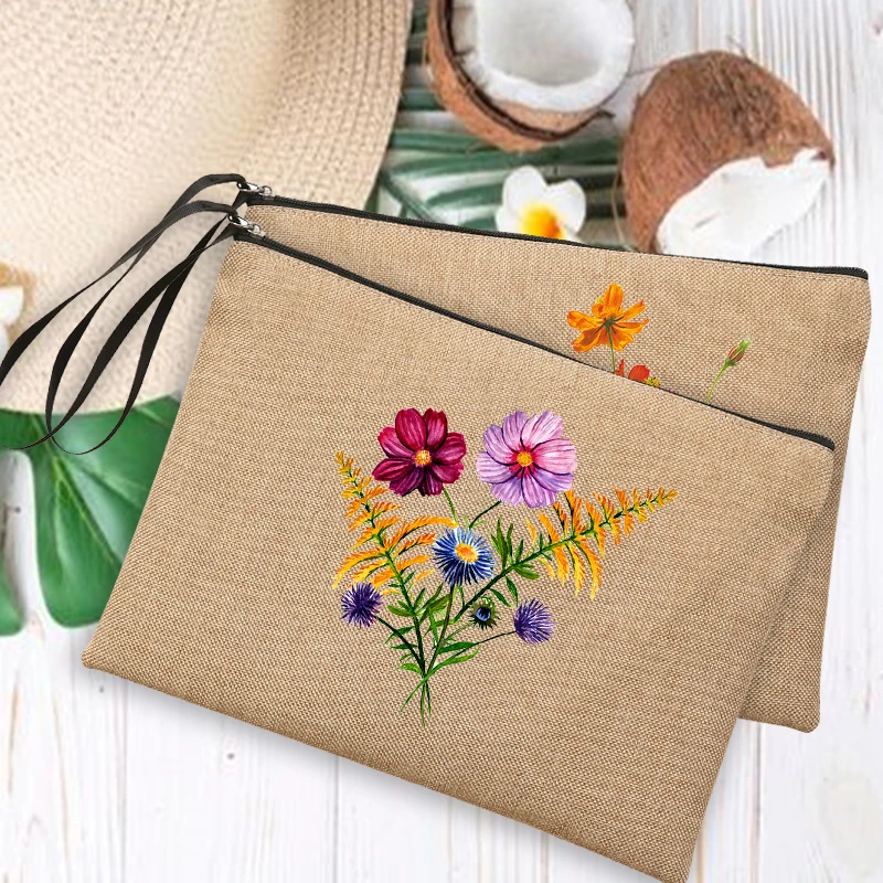 Flower Print Linen Clutch Bag Women Makeup Bags Summer Outdoor Beach Sunglasses Phone Storage Pouch Travel Wash Organizer Gifts
Flower Print Linen Clutch Bag Women Makeup Bags Summer Outdoor Beach Sunglasses Phone Storage Pouch Travel Wash Organizer Gifts