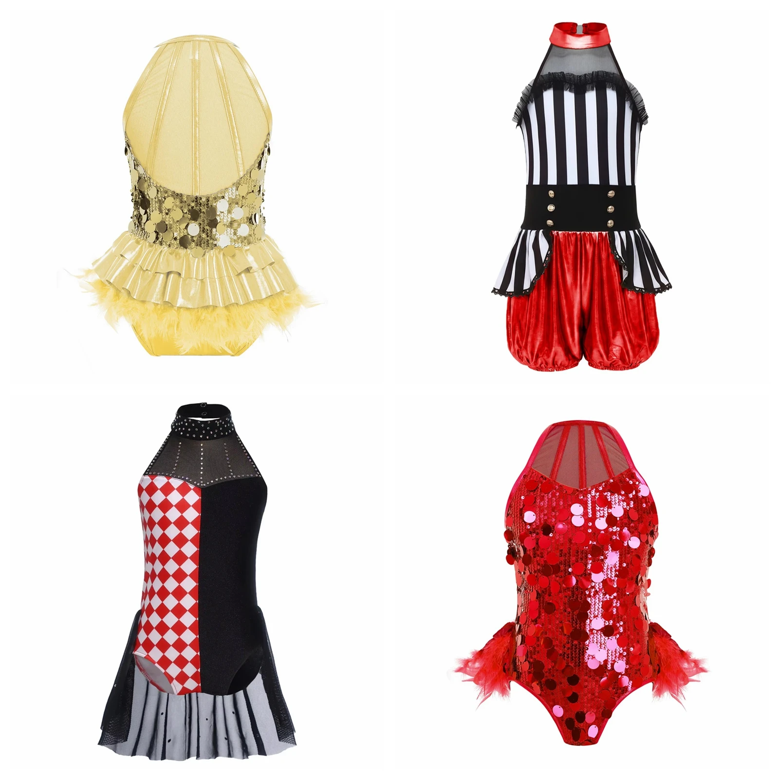 Girls Showman Circus Outfits Kids Ringmaster Jumpsuit Children Striped Ballet Leotard Clown Performance Costume Party Unitard
Girls Showman Circus Outfits Kids Ringmaster Jumpsuit Children Striped Ballet Leotard Clown Performance Costume Party Unitard