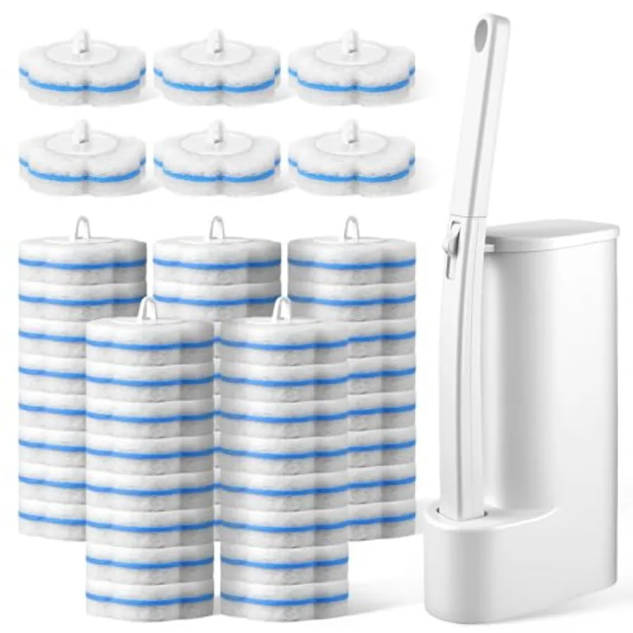 Disposable Toilet Brush Cleaning System with 50pcs Refills Pads Replacement Heads Wall Mounted Toilet Wand Kit Bathroom Mainten
Disposable Toilet Brush Cleaning System with 50pcs Refills Pads Replacement Heads Wall Mounted Toilet Wand Kit Bathroom Mainten