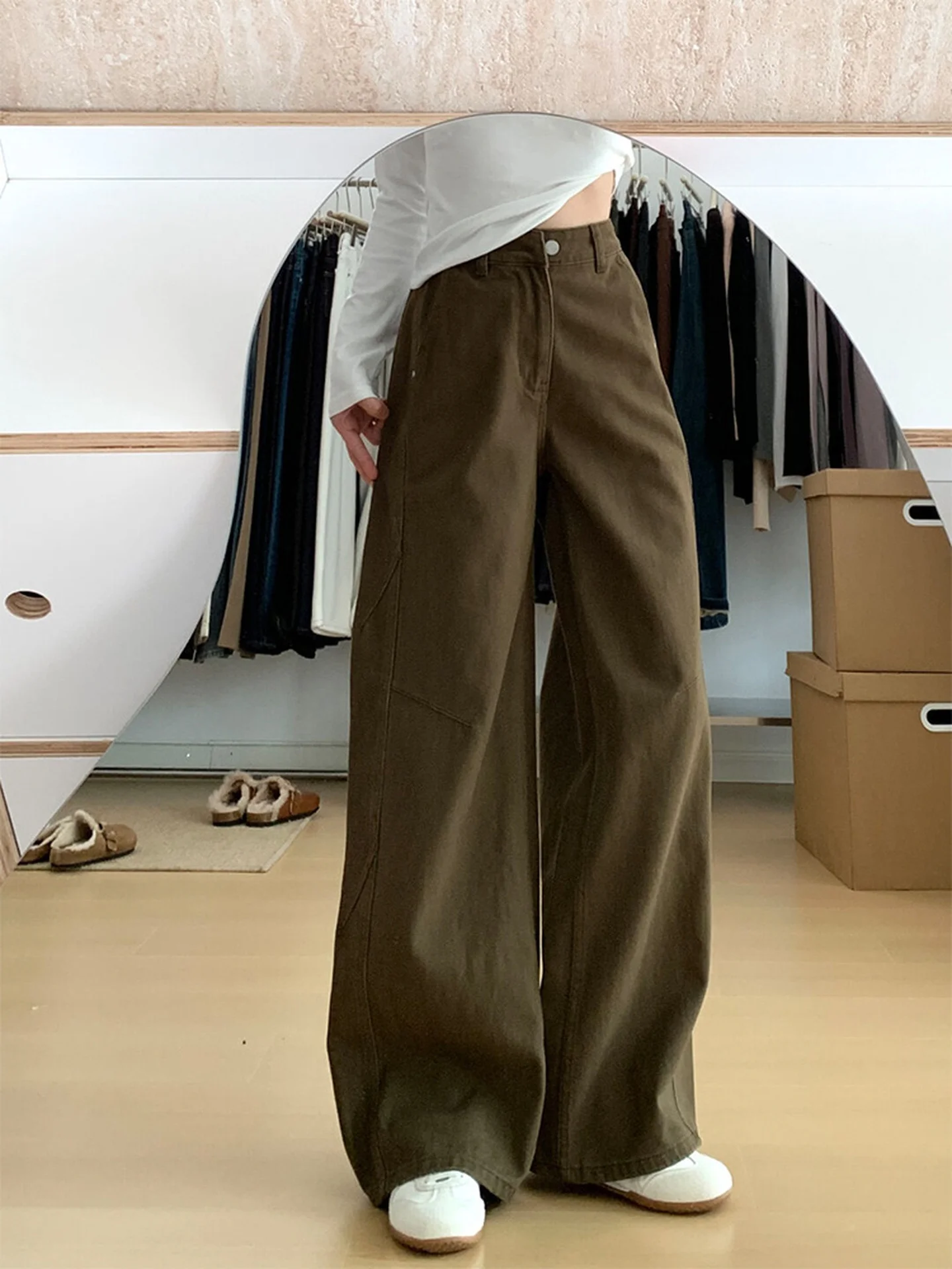 High Waist Wide Leg Straight Cut Thin Denim Jeans Women's Summer New Style Slim Fit Long Pants American Style Worn Resistant
High Waist Wide Leg Straight Cut Thin Denim Jeans Women's Summer New Style Slim Fit Long Pants American Style Worn Resistant