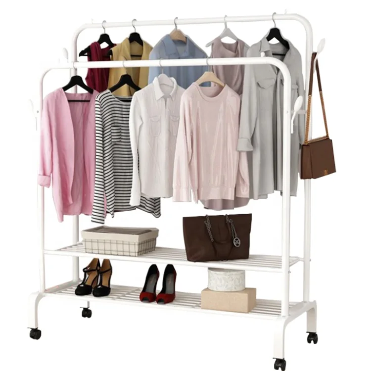 Portable Clothing Garment Rack Multi Functional Double Poles Cloth Stand Hanger
Portable Clothing Garment Rack Multi Functional Double Poles Cloth Stand Hanger