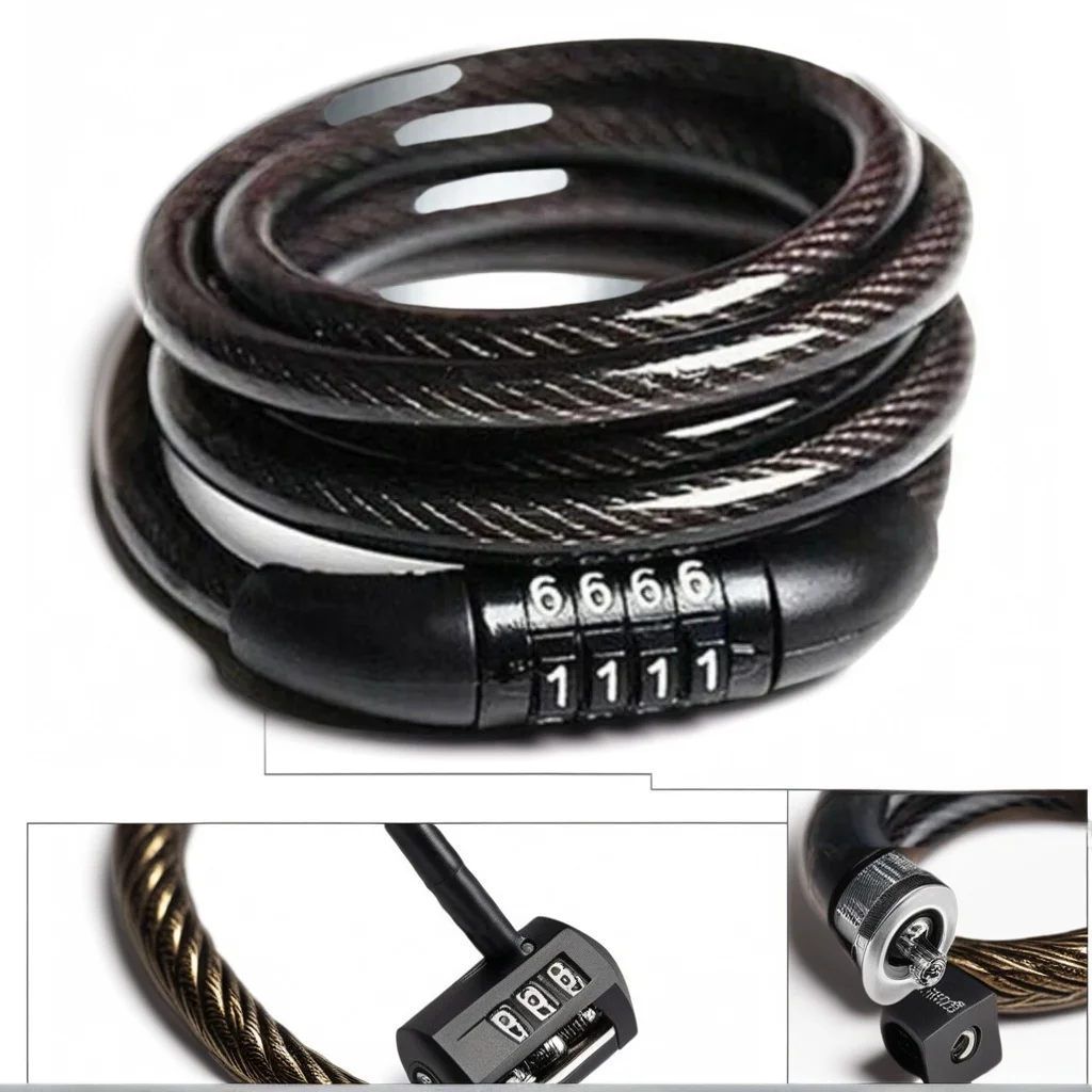Heavy Duty Motorcycle Lock - 4-Digit Code Security Chain Padlock for Mountain Bike Anti-Theft Protection
Heavy Duty Motorcycle Lock - 4-Digit Code Security Chain Padlock for Mountain Bike Anti-Theft Protection