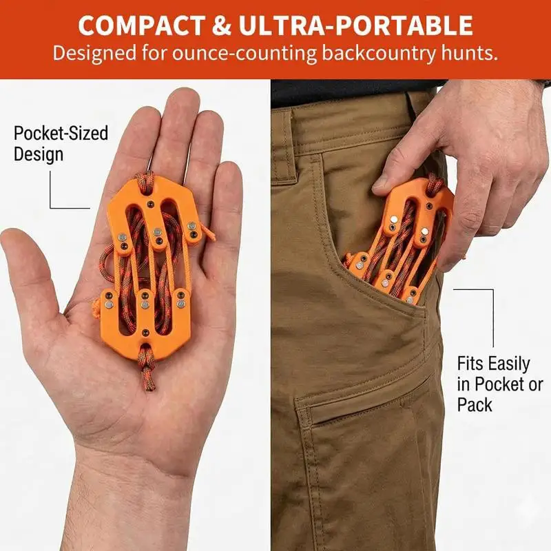 Portable Game Gear Hoist Plastic Hoist Block And Tackle System Compact Game Lifting Tool Pulley For Backcountry Hunting
Portable Game Gear Hoist Plastic Hoist Block And Tackle System Compact Game Lifting Tool Pulley For Backcountry Hunting