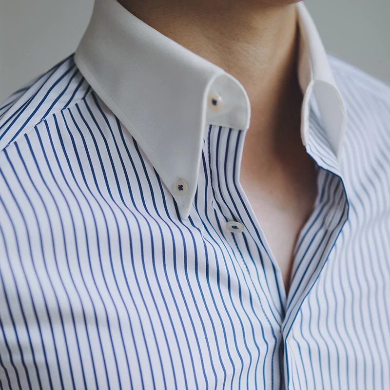 Casual Stripe Men's Long Sleeve Shirt Slim Fit Spring Business Sharp Button Neck Naples Gentleman Shirt Fashion Urban All Sea...
Casual Stripe Men's Long Sleeve Shirt Slim Fit Spring Business Sharp Button Neck Naples Gentleman Shirt Fashion Urban All Sea...