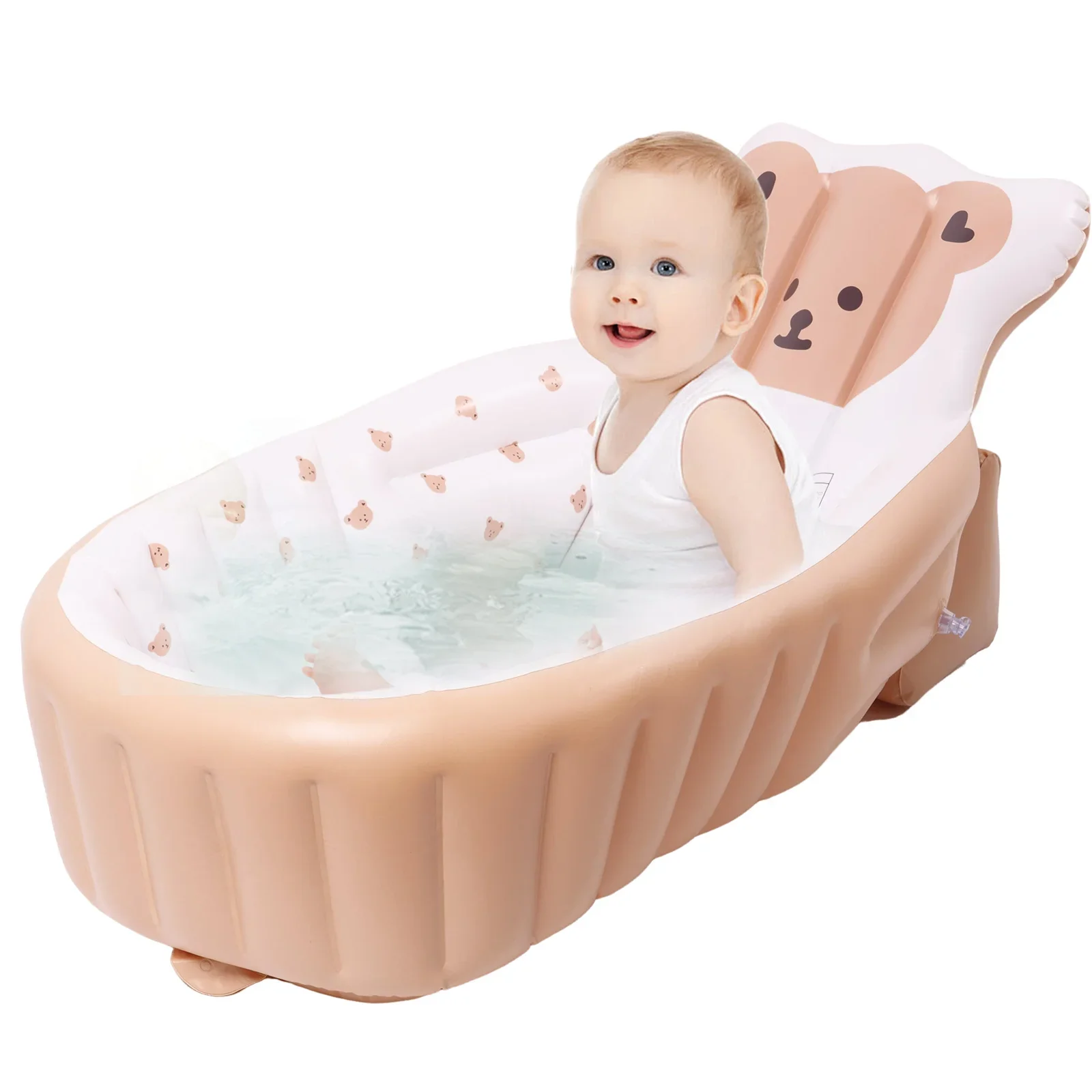 PVC Inflatable Baby Bathtub Elevated Backrest Design Soft Comfortable Travel Shower Basin Ergonomic Baby Bath Tub for Newborn
PVC Inflatable Baby Bathtub Elevated Backrest Design Soft Comfortable Travel Shower Basin Ergonomic Baby Bath Tub for Newborn