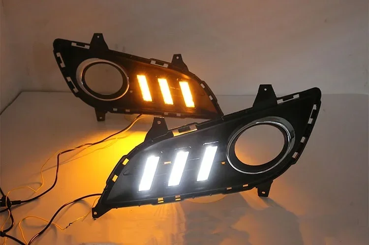 eOsuns led drl daytime running light for Hyundai Elantra 2012-2016 with Dynamic moving yellow turn signal and blue night light
eOsuns led drl daytime running light for Hyundai Elantra 2012-2016 with Dynamic moving yellow turn signal and blue night light