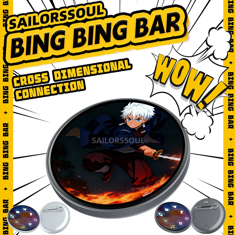 Cyber Badge Electronic Display Screen Anime Otaku Bluetooth Support Images/Videos Multi-Image Touch Control Personalized Show
Cyber Badge Electronic Display Screen Anime Otaku Bluetooth Support Images/Videos Multi-Image Touch Control Personalized Show