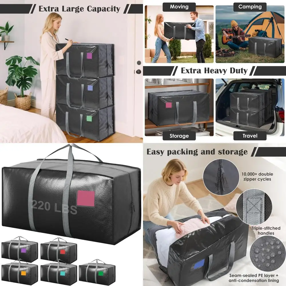 Сверхпрочные мешки для переезда (6 шт.) - водонепроницаемые, с усиленной молнией и широкими ручками для хранения крупногабаритных вещей, идеально подходят для общежитий, путешествий и т.д.
Сверхпрочные мешки для переезда (6 шт.) - водонепроницаемые, с усиленной молнией и широкими ручками для хранения крупногабаритных вещей, идеально подходят для общежитий, путешествий и т.д.