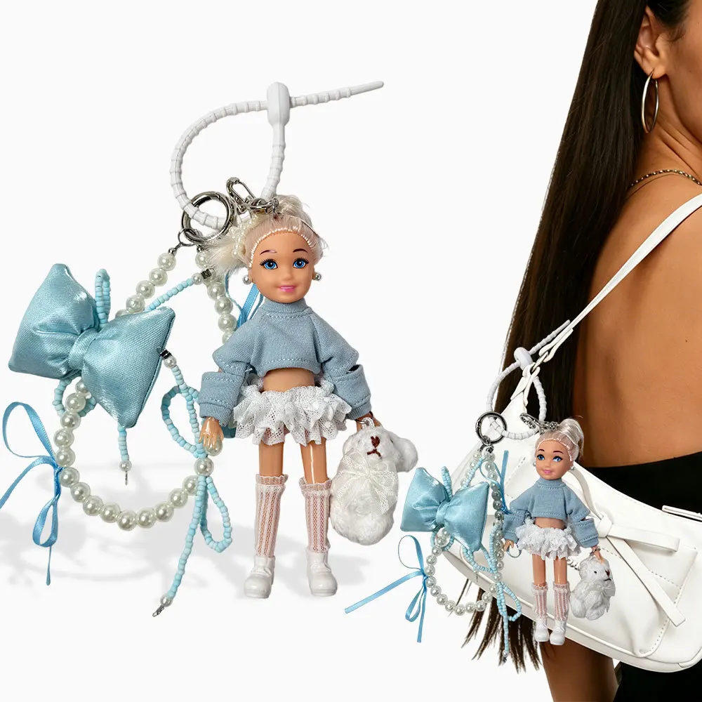Ins Ballet Style Little Kelly Princess Doll Keychain Exquisite Blue Bow Pearl Chain Car Keyring OB11 Doll Backpack Charm Gift
Ins Ballet Style Little Kelly Princess Doll Keychain Exquisite Blue Bow Pearl Chain Car Keyring OB11 Doll Backpack Charm Gift