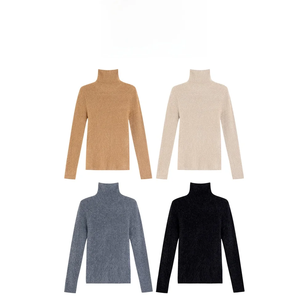 Mannala Camere High Collar Sweater Comfortable Commute mid Thi Women's Knitwear Inner Wear Stripe Pattern Winter 2024
Mannala Camere High Collar Sweater Comfortable Commute mid Thi Women's Knitwear Inner Wear Stripe Pattern Winter 2024