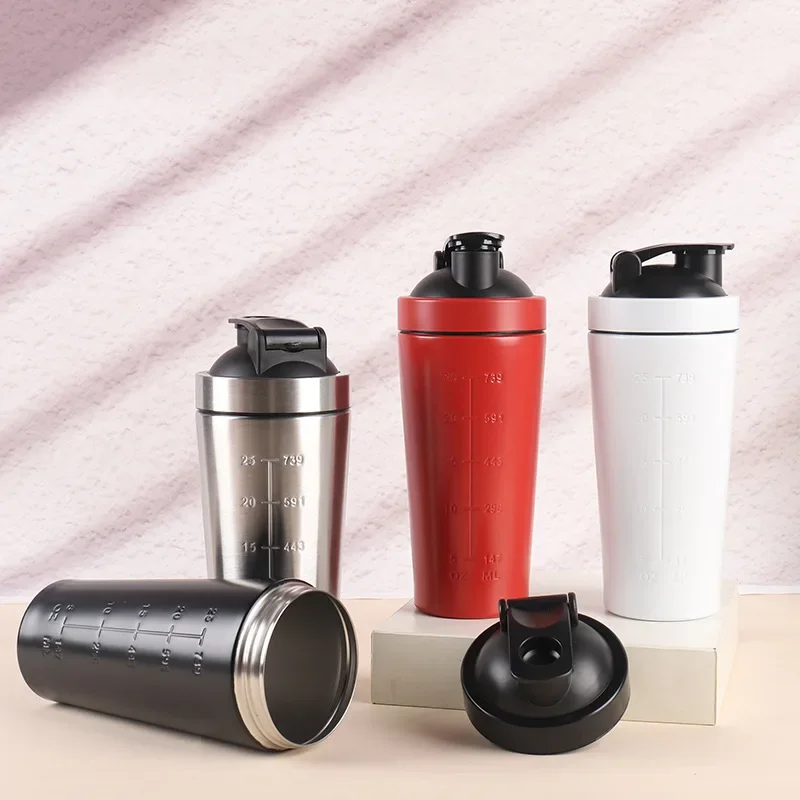 500ML/750ML Stainless Steel Protein Powder Shaker Bottle with Steel Ball and Scale Leak Proof Gym Fitness Sport Whey Shakes Cup
500ML/750ML Stainless Steel Protein Powder Shaker Bottle with Steel Ball and Scale Leak Proof Gym Fitness Sport Whey Shakes Cup