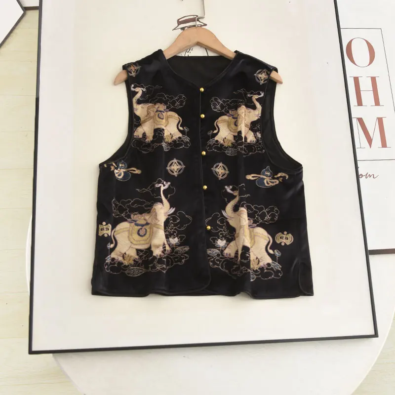 Новый китайский бархатный жилет Sle 2023, осенний круглый жилет Ne Svel Bla, женский модный дизайн, универсальный жилет Bla
Новый китайский бархатный жилет Sle 2023, осенний круглый жилет Ne Svel Bla, женский модный дизайн, универсальный жилет Bla