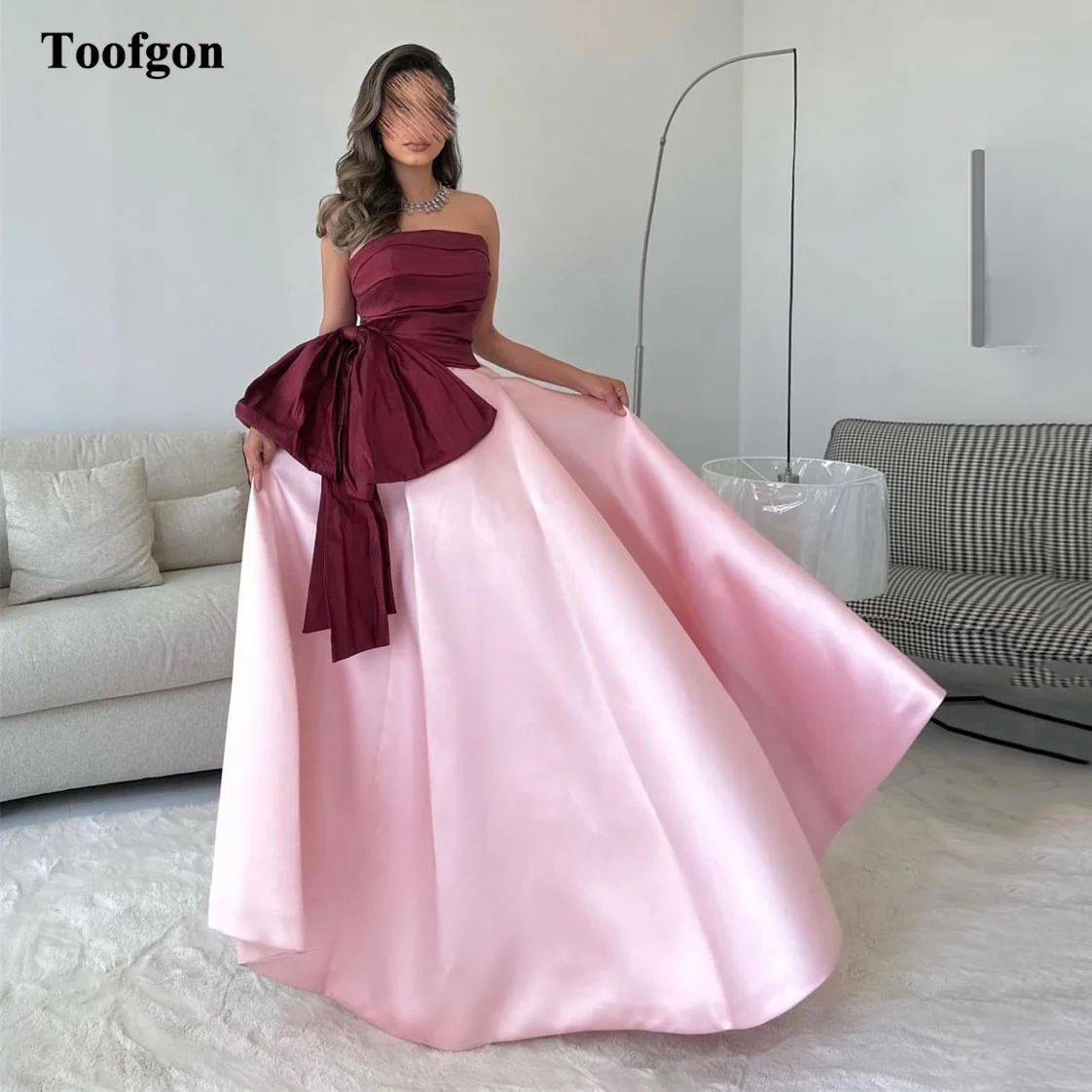 Toofgon A Line Pink Saudi Arabic Prom Dresses Pleated Big Bow Dubai Formal Special Occasion Dress Evening Party Birthday Gowns
Toofgon A Line Pink Saudi Arabic Prom Dresses Pleated Big Bow Dubai Formal Special Occasion Dress Evening Party Birthday Gowns